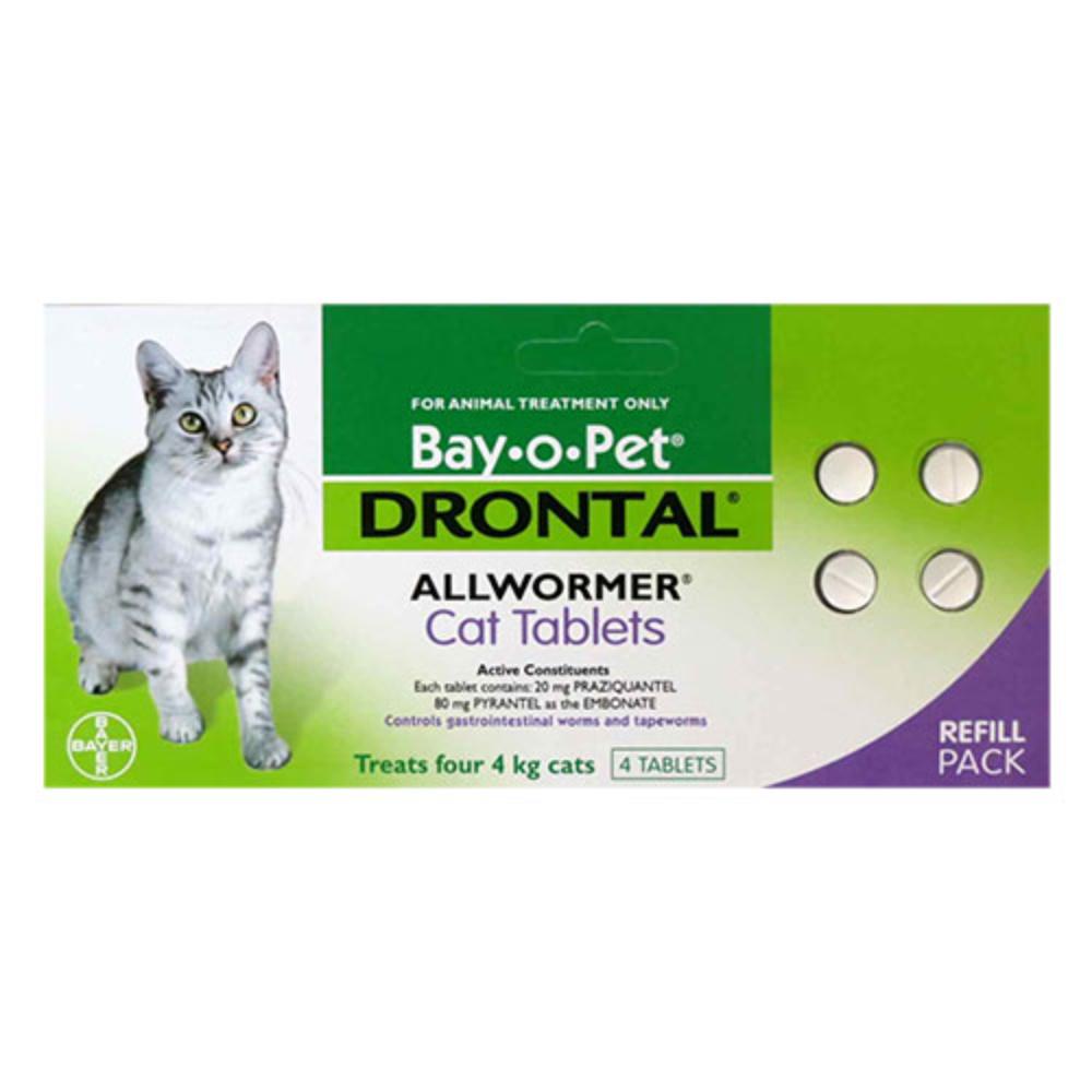 Drontal Wormers For Small Cats 4kg 2 Tablets