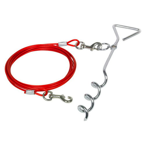 Duvo+ Anlegepflock mit Seil rot Duvo+ Anlegepflock mit Seil rot