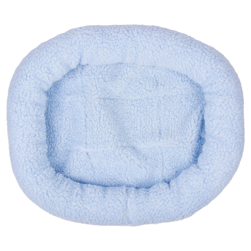 Duvo+ Bett oval Schafsfell blau für Katzen Duvo+ Bett oval Schafsfell blau für Katzen