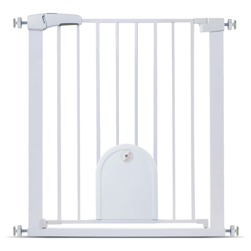 Duvo+ Hundetürgitter mit Katzenklappe weiß Duvo+ Hundetürgitter mit Katzenklappe weiß