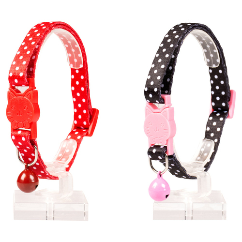 Duvo+ Katzenhalsband weiße Bälle Nylon Duvo+ Katzenhalsband weiße Bälle Nylon