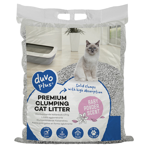 Duvo+ Katzenstreu Premium Baby Powder Scent 12 kg Duvo+ Katzenstreu Premium Baby Powder Scent 12 kg