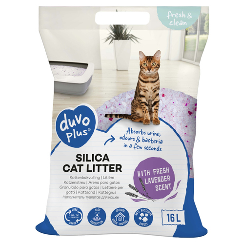 Duvo+ Katzenstreu Silica Premium Lavendel 16 l Duvo+ Katzenstreu Silica Premium Lavendel 16 l