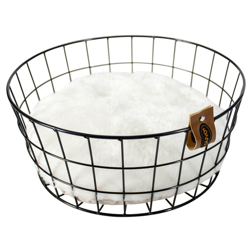 Duvo+ Metallkorb Caviar rund, quadratische Drähte schwarz für Katzen Duvo+ Metallkorb Caviar rund, quadratische Drähte schwarz für Katzen