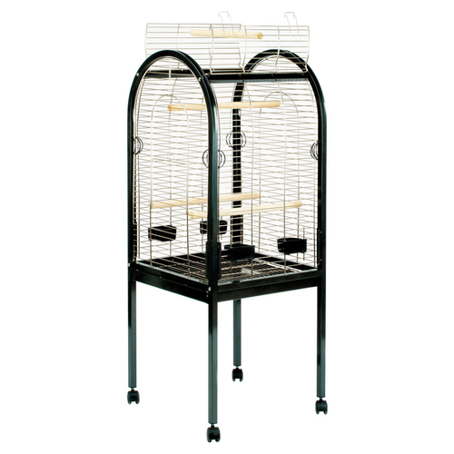 Duvo+ Papageienkäfig Junior chrom/schwarz Duvo+ Papageienkäfig Junior chrom/schwarz