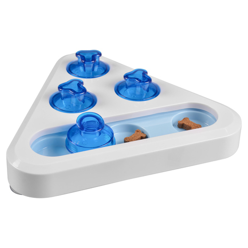 Duvo+ Seek n Snack Puzzle - Dreieck weiß/blau für Hunde Duvo+ Seek n Snack Puzzle - Dreieck weiß/blau für Hunde