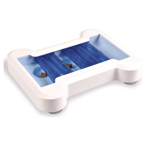 Duvo+ Seek n Snack Puzzle - Knochen weiß/blau für Hunde Duvo+ Seek n Snack Puzzle - Knochen weiß/blau für Hunde