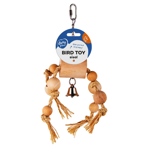 Duvo+ Spielzeug mit Sisalseil & Holzperlen beige Duvo+ Spielzeug mit Sisalseil & Holzperlen beige
