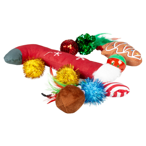 Duvo+ Xmas Geschenktasche mit 10 Katzenspielzeugen Duvo+ Xmas Geschenktasche mit 10 Katzenspielzeugen