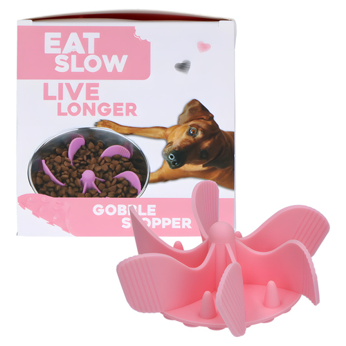 Eat Slow Live Longer Anti-Schlingeinsatz rosa, Größe: S Eat Slow Live Longer Anti-Schlingeinsatz rosa, Größe: S