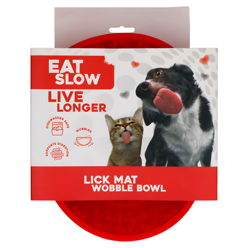 Eat Slow Live Longer Anti-Schlingnapf Wobble rot, Durchmesser: 17 cm Eat Slow Live Longer Anti-Schlingnapf Wobble rot, Durchmesser: 17 cm