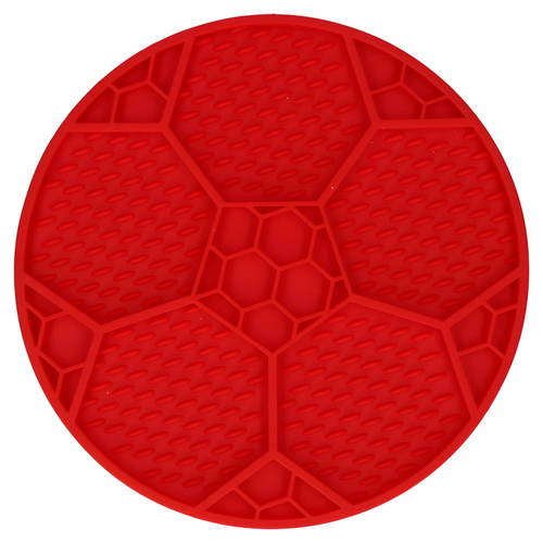 Eat Slow Live Longer Leckmatte Fußball rot Eat Slow Live Longer Leckmatte Fußball rot