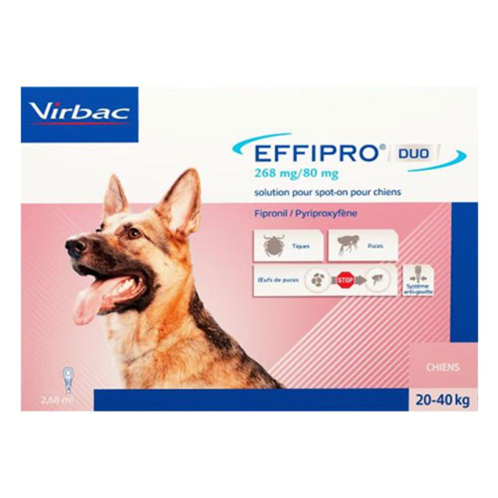 Effipro Duo Spot- On For Large Dogs 45 To 88 Lbs 12 Doses