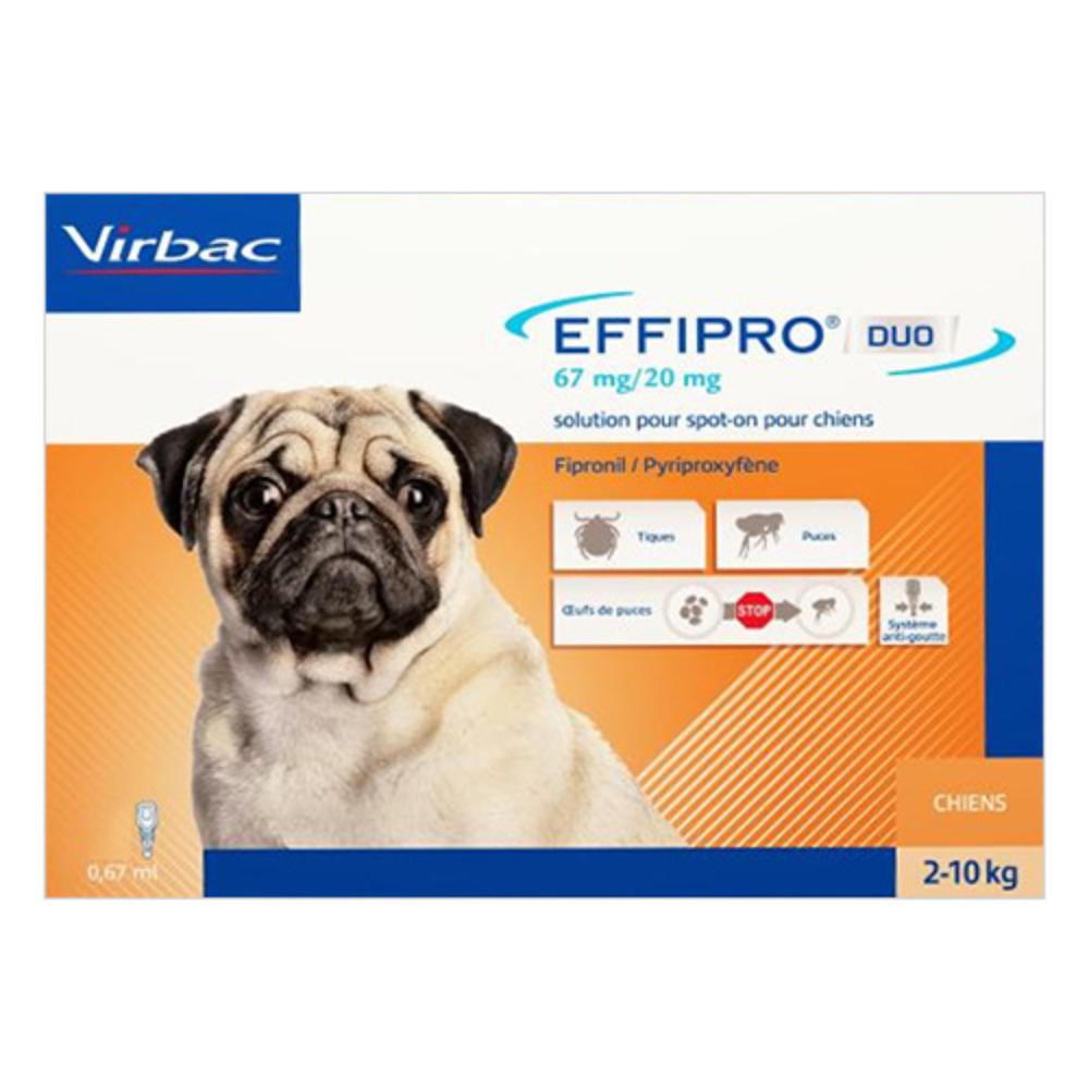 Effipro Duo Spot- On For Small Dogs Up To 22 Lbs 12 Doses