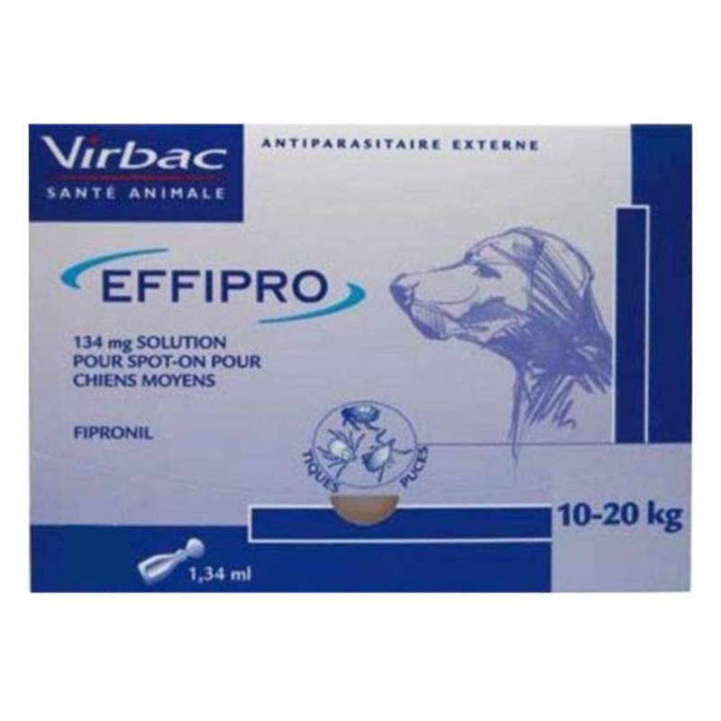 Effipro Spot-On Solution For Medium Dogs (10-20 Kg) 12 Pipettes