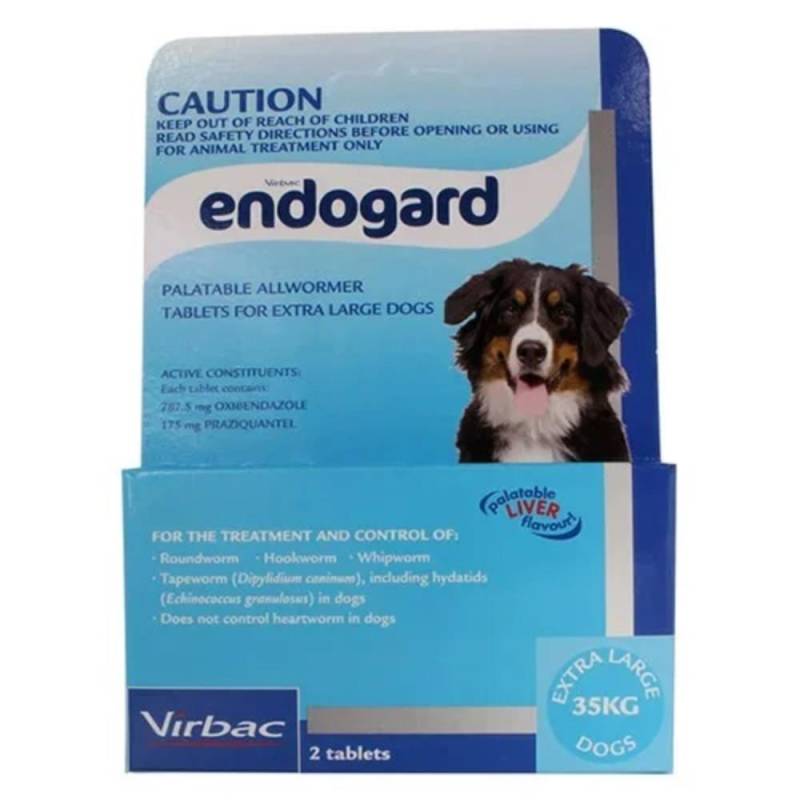 Endogard For Extra Large Dogs 35kg (Blue) 4 Tablets