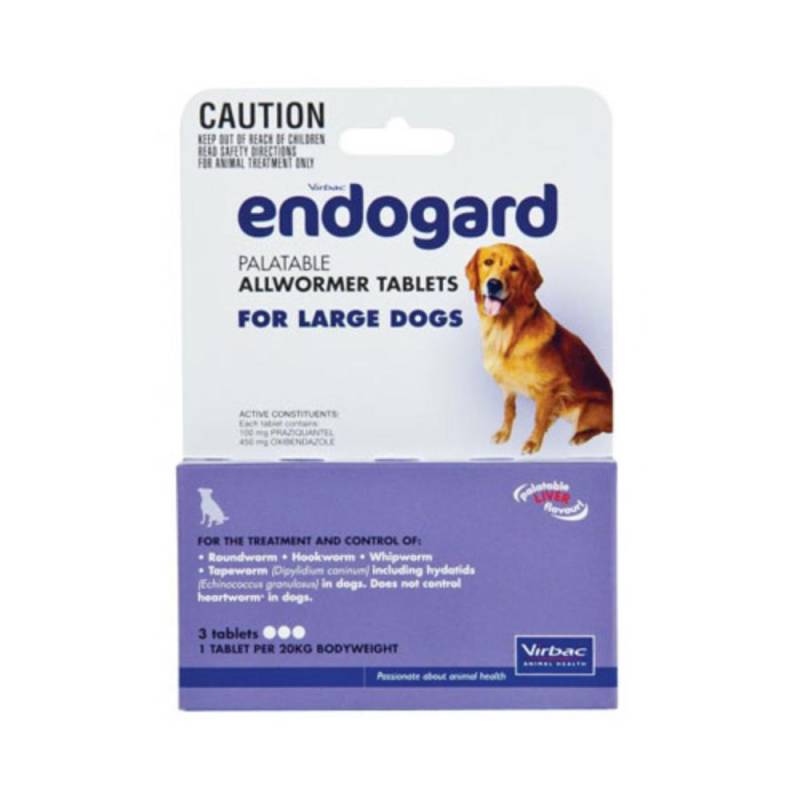 Endogard For Large Dogs 20kg (Purple) 4 Tablets