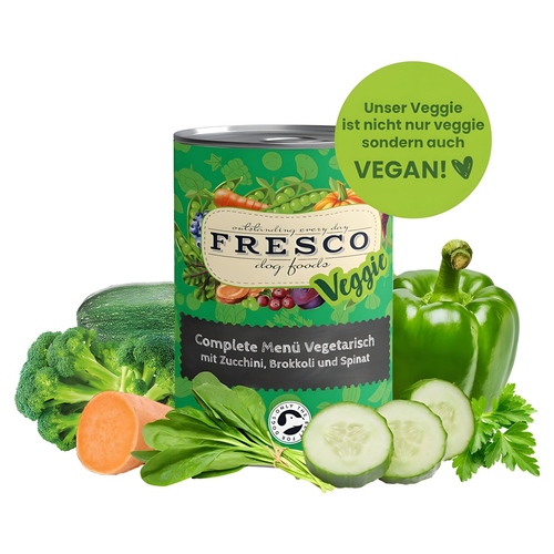FRESCO Complete-Menü Vegetarisch mit Zucchini, Brokkoli und Spinat 400 g - 12 Stück FRESCO Complete-Menü Vegetarisch mit Zucchini, Brokkoli und Spinat 400 g - 12 Stück