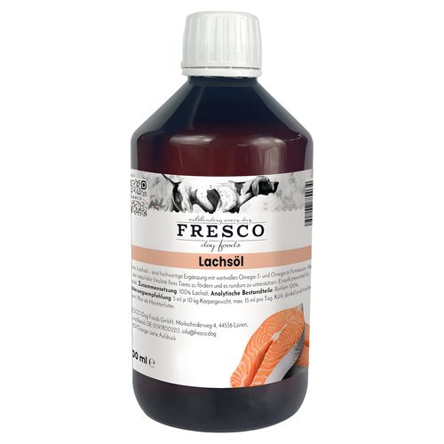 FRESCO Lachsöl für Hunde, Inhalt: 500 ml FRESCO Lachsöl für Hunde, Inhalt: 500 ml