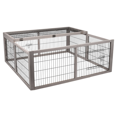 Flamingo Freilaufgehege für Kaninchen aus Holz faltbar Cottage Flamingo Freilaufgehege für Kaninchen aus Holz faltbar Cottage