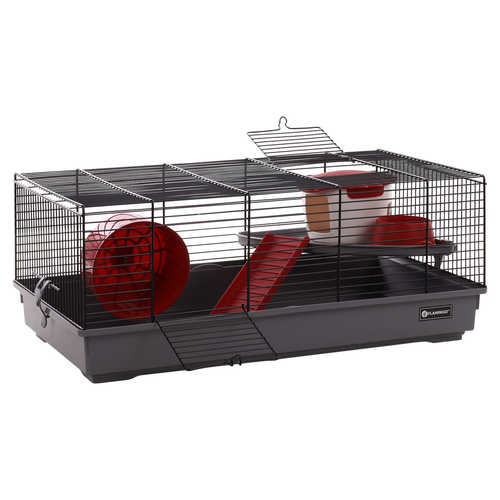 Flamingo Hamsterkäfig Jing schwarz/grau Flamingo Hamsterkäfig Jing schwarz/grau