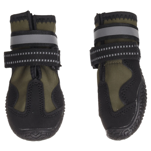 Flamingo Hundeschuhe Glea grün - 2 Stück, Größe: S Flamingo Hundeschuhe Glea grün - 2 Stück, Größe: S