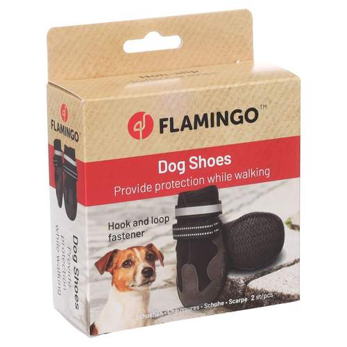 Flamingo Hundeschuhe Glea schwarz - 2 Stück, Größe: M Flamingo Hundeschuhe Glea schwarz - 2 Stück, Größe: M