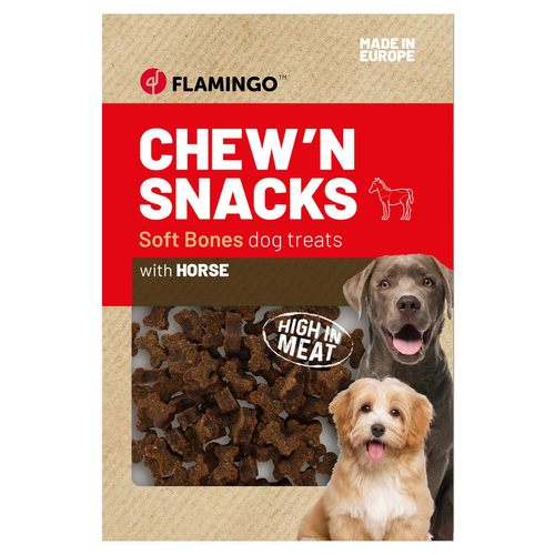 Flamingo Hundesnack Chewn Snack Knochen mit Pferd 150 g Flamingo Hundesnack Chewn Snack Knochen mit Pferd 150 g