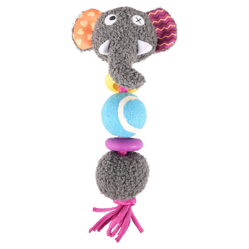 Flamingo Hundespielzeug Cheery Elefant mit Tennisball Flamingo Hundespielzeug Cheery Elefant mit Tennisball
