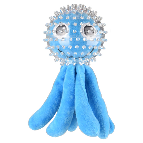 Flamingo Hundespielzeug TPR Wilco Tintenfisch blau Flamingo Hundespielzeug TPR Wilco Tintenfisch blau