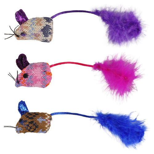 Flamingo Katzenspielzeug Mohaire Maus Glamour - 3 Stück Flamingo Katzenspielzeug Mohaire Maus Glamour - 3 Stück