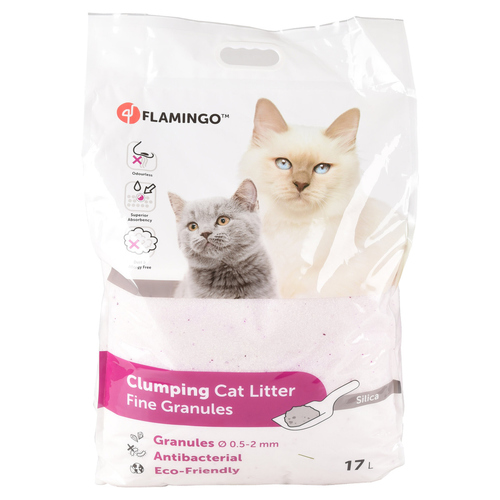Flamingo Katzenstreu Silica fein Klumpstreu 17 l Flamingo Katzenstreu Silica fein Klumpstreu 17 l