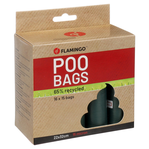 Flamingo Kotbeutel Recycelt Poco grün - 16 x 15 Beutel Flamingo Kotbeutel Recycelt Poco grün - 16 x 15 Beutel