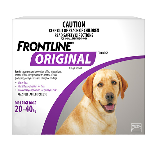 Frontline Original For Large Dogs 20-40 Kg (Purple) 12 Pipettes