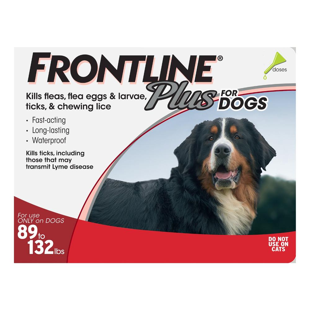 Frontline Plus For Extra Large Dogs 40-60kg (88 To 132lbs) Red 12 Pipettes