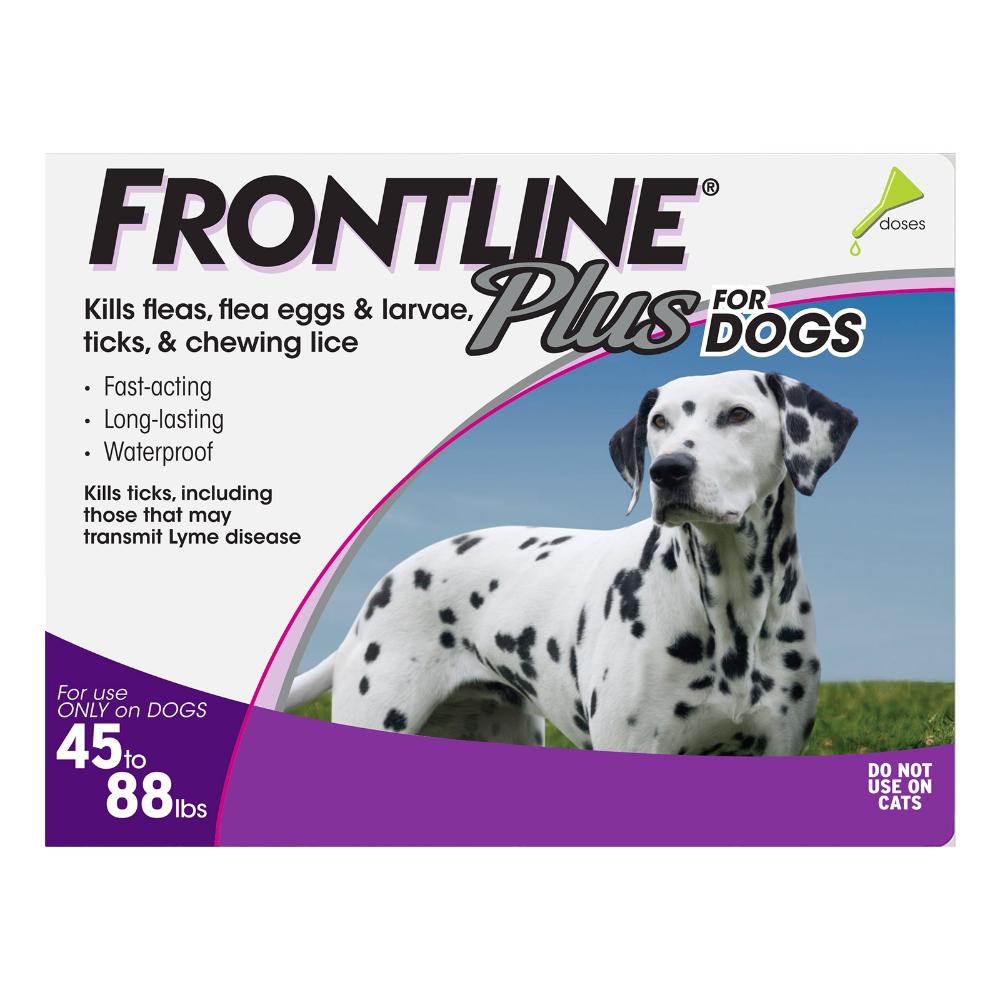 Frontline Plus For Large Dogs 20-40kg (44 To 88lbs) Purple 12 Pipettes