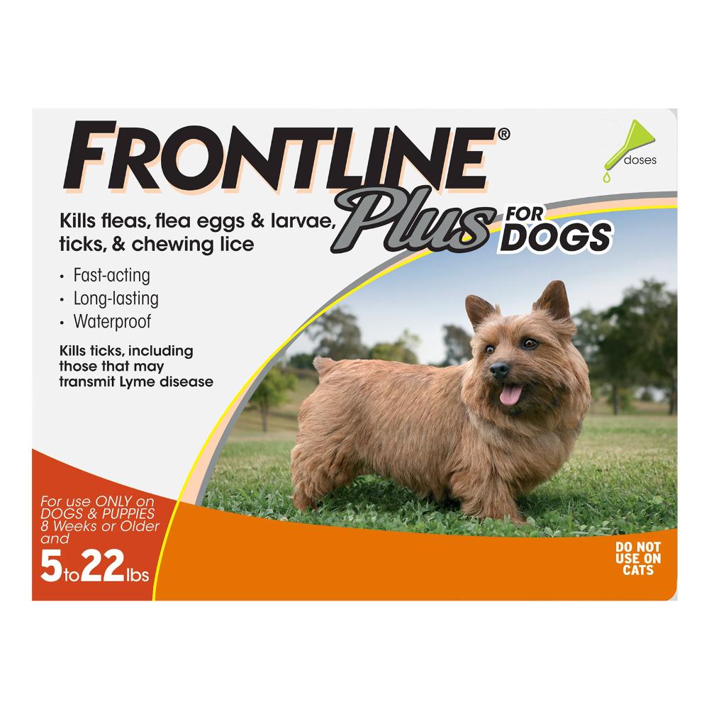 Frontline Plus For Small Dogs Upto 10kg (Upto 22lbs) Orange 3 Pipettes