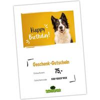 Geschenk-Gutschein zum Ausdrucken, Happy Birthday