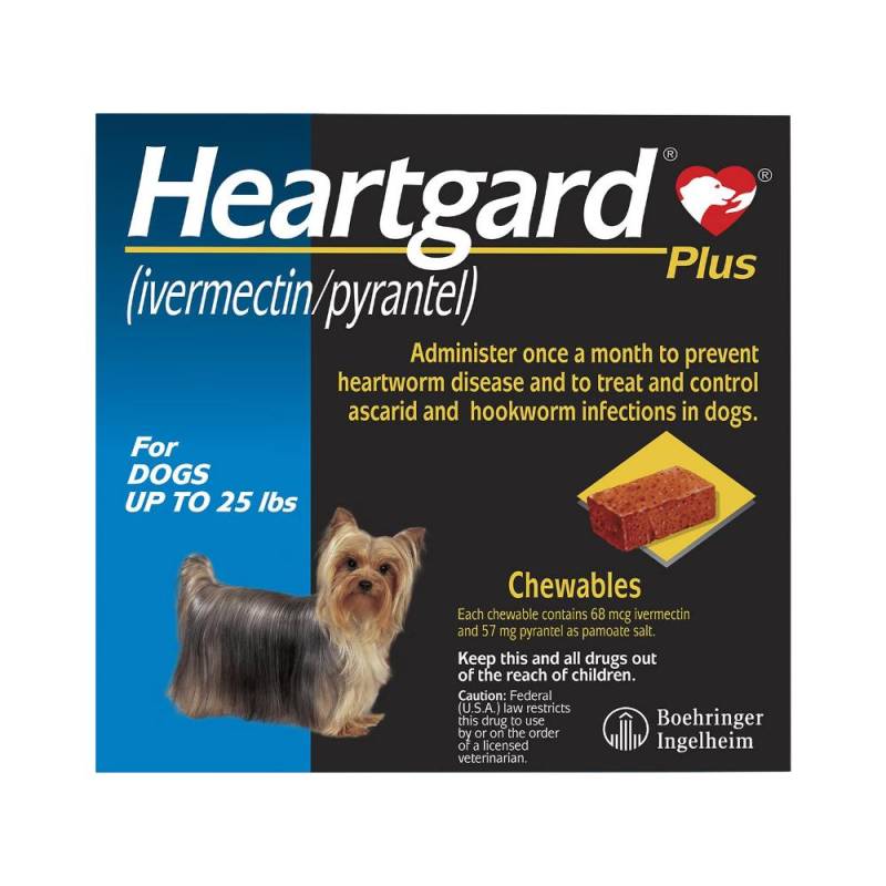 Heartgard Plus Chewables For Small Dogs Upto 11kg (Upto 25lbs) Blue 12 Chews