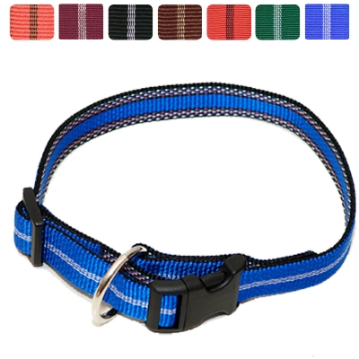 Hundehalsband Nylon Streifen WienerLock Steckschloss®