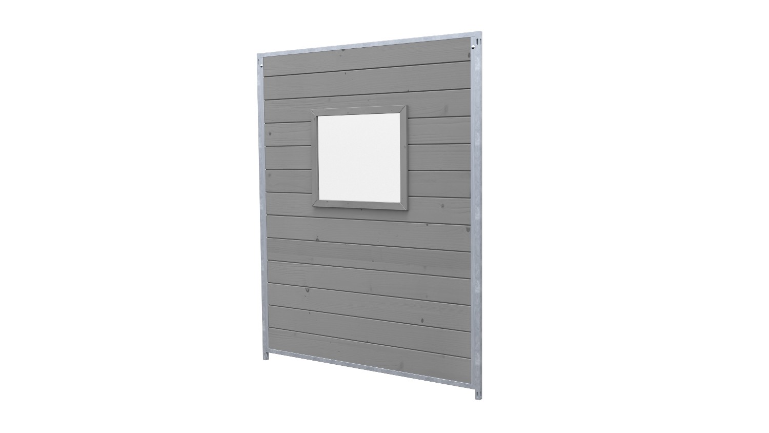 Hundezwinger Holzelement Sonderserie mit Fenster 1,84 x 1,5 m | Platingrau Hundezwinger Holzelement Sonderserie mit Fenster 1,84 x 1,5 m | Platingrau