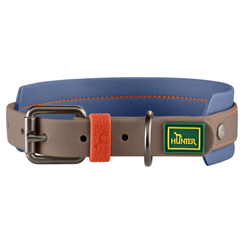 Hunter Halsband Havanna taupe/rauchblau, Größe: M / 50 cm / Breite: 3,5 cm Hunter Halsband Havanna taupe/rauchblau, Größe: M / 50 cm / Breite: 3,5 cm