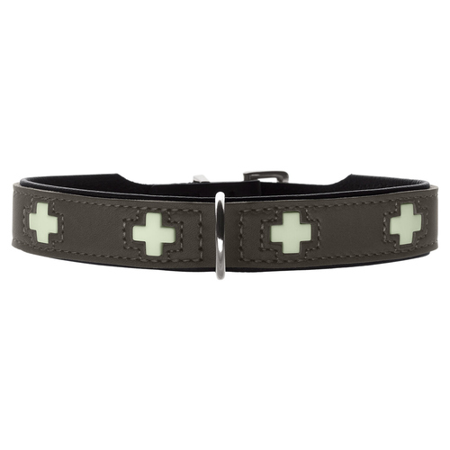 Hunter Halsband Swiss Glow steingrau, Größe: S-M / 47 cm / Breite: 3,0 cm Hunter Halsband Swiss Glow steingrau, Größe: S-M / 47 cm / Breite: 3,0 cm