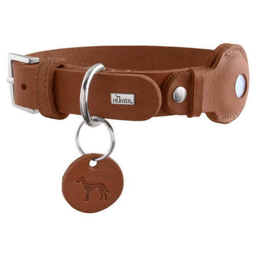 Hunter Halsband Viborg mit Halter für Apple AirTag cognac Hunter Halsband Viborg mit Halter für Apple AirTag cognac