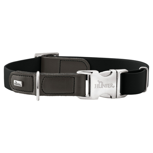 Hunter Halsband Wolmar Alu-Strong schwarz/grau, Größe: XL / Breite: 2.4 cm Hunter Halsband Wolmar Alu-Strong schwarz/grau, Größe: XL / Breite: 2.4 cm