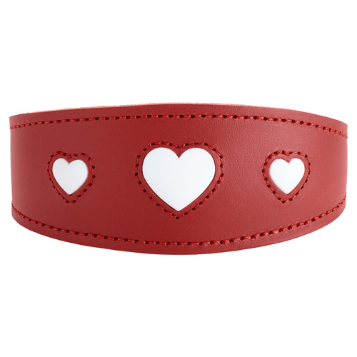 Hunter Windhundhalsband Love rot/schwarz Hunter Windhundhalsband Love rot/schwarz