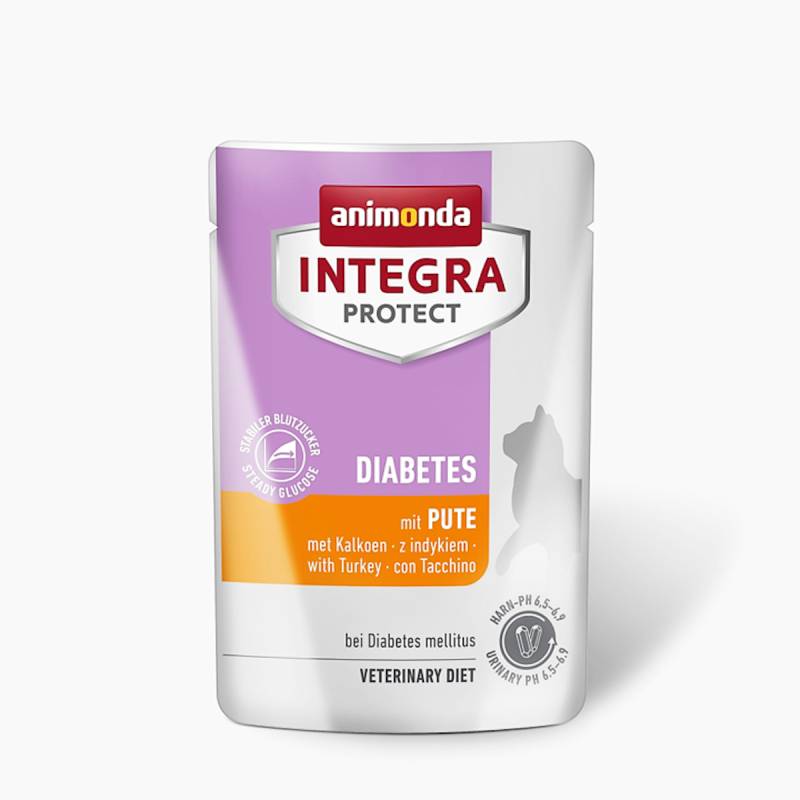 Integra Protect Katze Sparpaket 48x85g Diabetes Pute