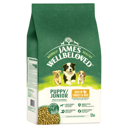 JAMES WELLBELOVED Junior Truthahn + Reis 12 kg JAMES WELLBELOVED Junior Truthahn + Reis 12 kg