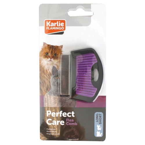 Karlie Flohkamm für Katzen lila-schwarz Karlie Flohkamm für Katzen lila-schwarz