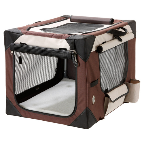 Karlie Hunde Transportbox Smart Top De Luxe, beige/braun Karlie Hunde Transportbox Smart Top De Luxe, beige/braun